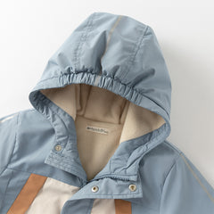 Dave&Bella Kids Boys Autumn Candy Blue Outdoor Hooded Padded Coats