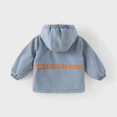 Dave&Bella Kids Boys Autumn Candy Blue Outdoor Hooded Padded Coats