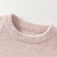 Dave&Bella Toddler Girls Winter Casual Purple Pink Soft Plush Sleepwear Pajamas
