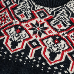 Dave&Bella Toddler Boys Navy Blue Round Collar Pullover Warm Sweaters Tops