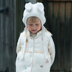 Dave&Bella Toddler Girls/Boys Beige/Khaki Cute Animal-shaped Ear-protection Pullover Hats