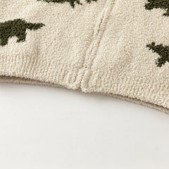 Dave&Bella Toddler Girls/Boys Winter Khaki/Purple Print Hooded Coats