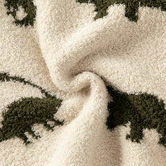 Dave&Bella Toddler Girls/Boys Playful Khaki/Purple Print Hooded Coats