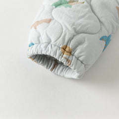 Dave&Bella Kids Boys Autumn Dinosaur Print/Blue Warm Padded Liner Jacket