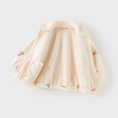 Dave&Bella Kids Girls/Boys Multi-print Turtle Soft Plush Outwear Coats