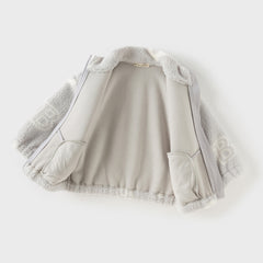 Dave&Bella Kids Girls/Boys Multi-print Turtle Soft Plush Outwear Coats