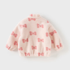 Dave&Bella Kids Girls/Boys Multi-print Turtle Soft Plush Outwear Coats