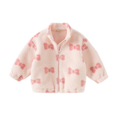 Dave&Bella Kids Girls/Boys Multi-print Turtle Soft Plush Outwear Coats