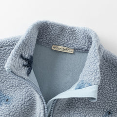 Dave&Bella Kids Girls/Boys Multi-print Turtle Soft Plush Outwear Coats