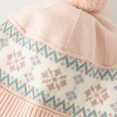 Dave&Bella Toddler Girls Versatile Cute Pink Pullover Hats