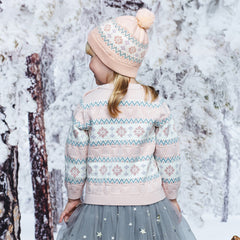 Dave&Bella Toddler Girls Versatile Cute Pink Pullover Hats