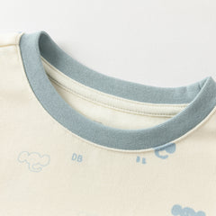 Dave&Bella Kids Boys Autumn Animal Print Cotton Warm Pajamas Set