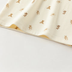 Dave&Bella Kids Boys Autumn Animal Print Cotton Warm Pajamas Set