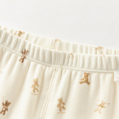 Dave&Bella Kids Boys Autumn Animal Print Cotton Warm Pajamas Set