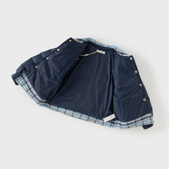 Dave&Bella Toddler Boys Winter Navy Blue Outdoor Windproof Faux Two-piece Down Jacket