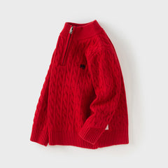 Dave&Bella Kids Girls/Boys Winter Versatile Multicolor Warm Turtle Pullover Sweaters Tops