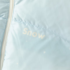 Dave&Bella Toddler Boys Winter Ice Blue Print Outwear Windproof Hooded Cozy Down Coats