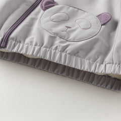 Dave&Bella Toddler Girls/Boys Winter Green/Purple Outwear Soft Plush-lined Hooded Coats