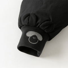 Dave&Bella Toddler Boys Winter Carbon Black Versatile Cozy Down Drawstring Pants