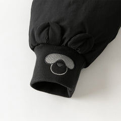 Dave&Bella Toddler Boys Winter Carbon Black Versatile Cozy Down Drawstring Pants