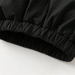 Dave&Bella Toddler Boys Winter Carbon Black Versatile Cozy Down Drawstring Pants