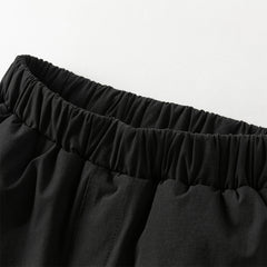 Dave&Bella Toddler Boys Winter Carbon Black Versatile Cozy Down Drawstring Pants