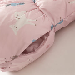 Dave&Bella Toddler Girls Winter Cute Print Outdoor Windproof Hooded Down Puffer Jackets