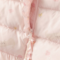 Dave&Bella Toddler Girls Autumn/Winter Sweet Print Waterproof Down Sleeveless Vest