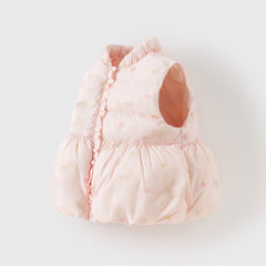 Dave&Bella Toddler Girls Autumn/Winter Sweet Print Waterproof Down Sleeveless Vest