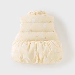 Dave&Bella Toddler Girls Autumn/Winter Sweet Print Waterproof Down Sleeveless Vest