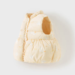 Dave&Bella Toddler Girls Autumn/Winter Sweet Print Waterproof Down Sleeveless Vest