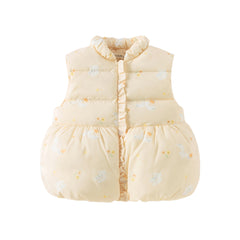 Dave&Bella Toddler Girls Autumn/Winter Sweet Print Waterproof Down Sleeveless Vest