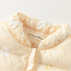 Dave&Bella Toddler Girls Autumn/Winter Sweet Print Waterproof Down Sleeveless Vest