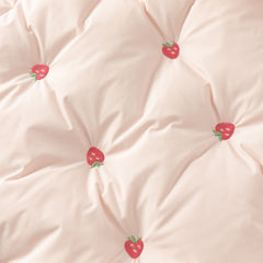 Dave&Bella Toddler Girls Winter Pink Strawberry Print Outwear Windproof Warm Down Coats