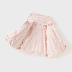 Dave&Bella Toddler Girls Winter Pink Strawberry Print Outwear Windproof Warm Down Coats