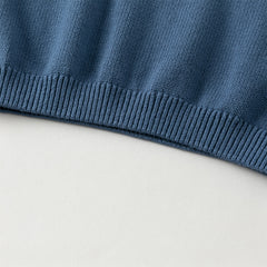 Dave&Bella Toddler Boys Winter Dark Blue Pure Cotton Formal Pullover Sweaters Tops