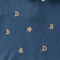 Dave&Bella Toddler Boys Winter Dark Blue Pure Cotton Formal Pullover Sweaters Tops