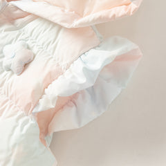 Dave&Bella Toddler Girls Autumn/Winter Adorable Gradient Hooded Waterproof Down Vests