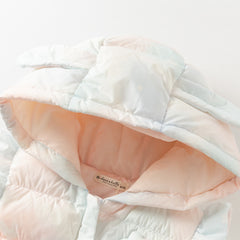 Dave&Bella Toddler Girls Autumn/Winter Adorable Gradient Hooded Waterproof Down Vests