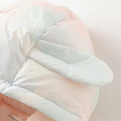 Dave&Bella Toddler Girls Autumn/Winter Adorable Gradient Hooded Waterproof Down Vests