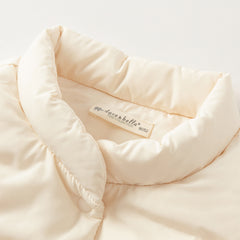 Dave&Bella Toddler Girls Winter Charming Moonlight Yellow Turtle Down Vest Tops