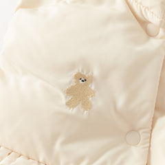 Dave&Bella Toddler Girls Winter Charming Moonlight Yellow Turtle Down Vest Tops