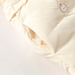 Dave&Bella Toddler Girls Winter Charming Moonlight Yellow Turtle Down Vest Tops