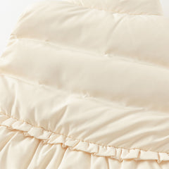 Dave&Bella Toddler Girls Winter Charming Moonlight Yellow Turtle Down Vest Tops