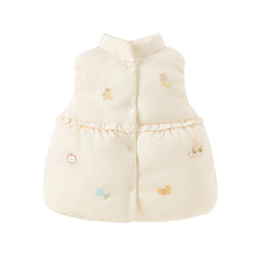 Dave&Bella Toddler Girls Winter Charming Moonlight Yellow Turtle Down Vest Tops