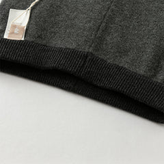 Dave&Bella Toddler Boys Autumn Dark Grey Cotton Soft Drawstring Woolen Pants