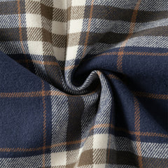 Dave&Bella Toddler Boys Navy Blue Plaid Hooded Padded Coats