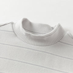 Dave&Bella Toddlerr Girls/Boys Autumn Striped Breathable Cotton Versatile T-shirt Tops