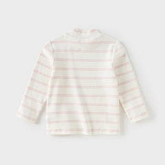 Dave&Bella Toddlerr Girls/Boys Autumn Striped Breathable Cotton Versatile T-shirt Tops