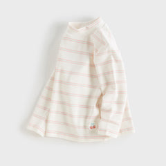 Dave&Bella Toddlerr Girls/Boys Autumn Striped Breathable Cotton Versatile T-shirt Tops